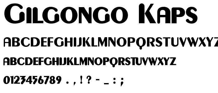 Gilgongo Kaps font